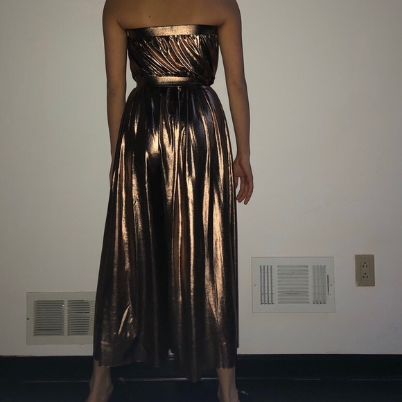 Urban Outfitters Gold Metalic Jumpsuit - Picture 2 of 2